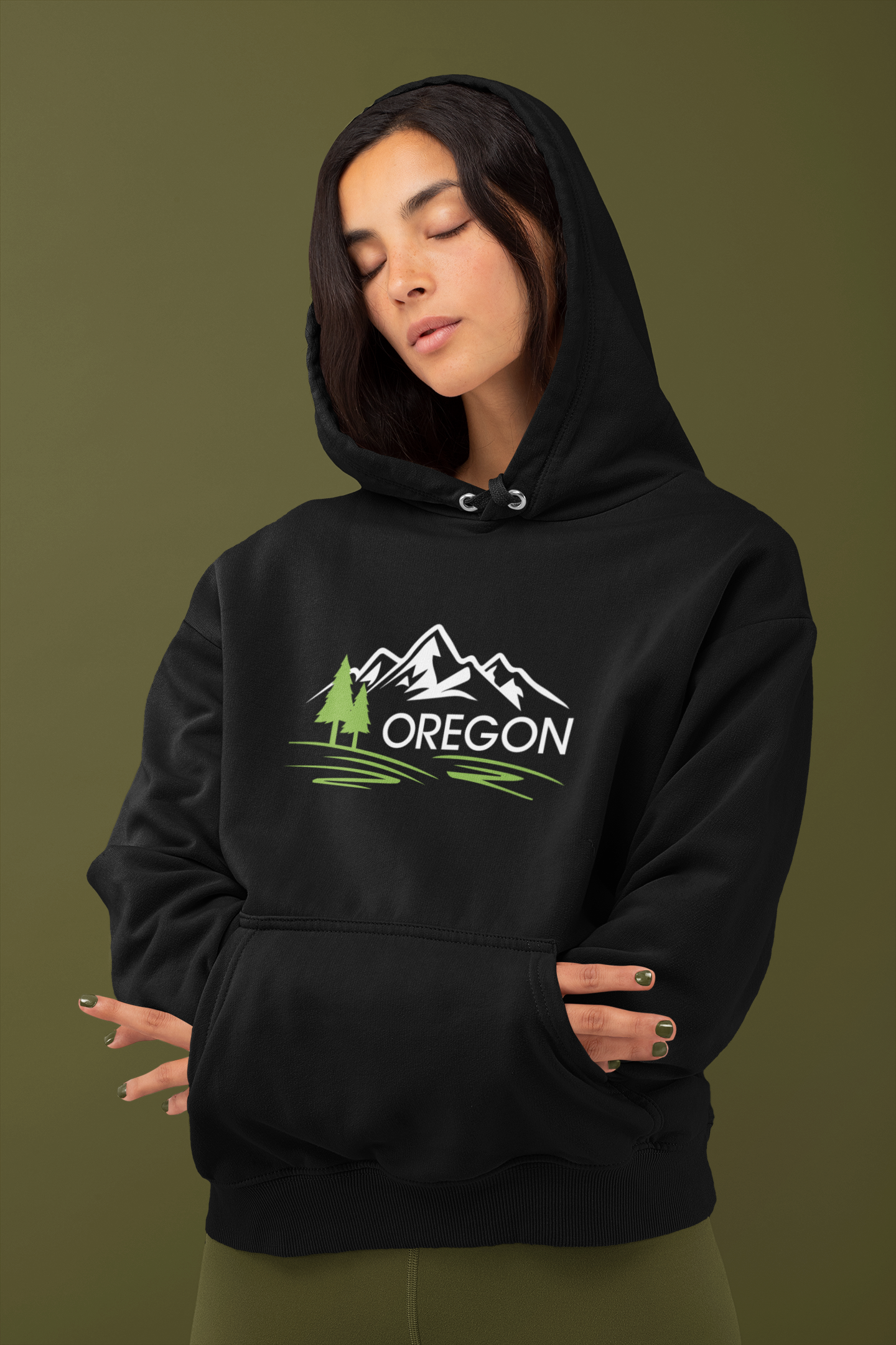 9) Oregon Mountains – Premium Hoodie