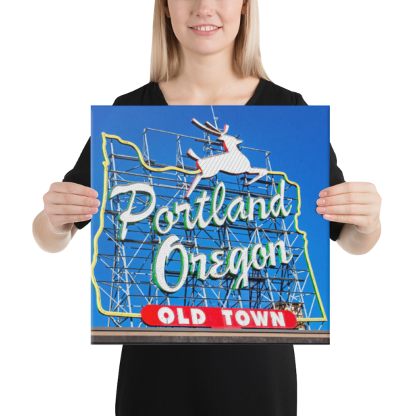 Portland Old Town - 16x16 Canvas Wrap Print