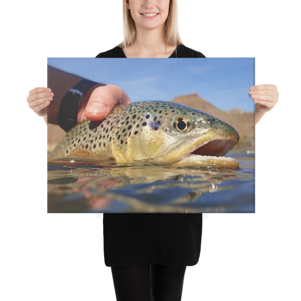 FISHING IN OREGON - 18X24 Canvas Wrap Print