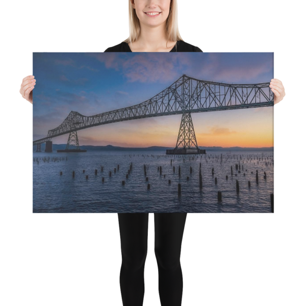 ASTORIA BRIDGE SUNSET - 24X36 Canvas Wrap Print